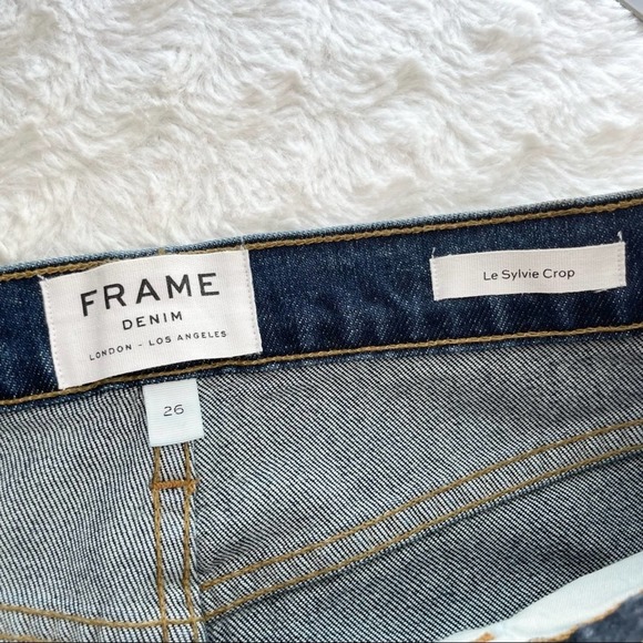 {Frame} Le Sylvie Crop Straight Jeans, Mellencamp, Size 26 - Picture 8 of 10